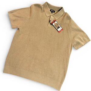 NWT Men’s XL DKNY Khaki Knit Polo